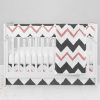 Bumperless Crib Set with Modern Skirt and Modern Rail Covers - Zig then Zag
