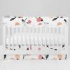 Bumperless Crib Set with Modern Skirt and Scalloped Rail Covers - Sweet Buds