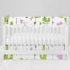 Bumperless Crib Set with Modern Skirt and Scalloped Rail Covers - Cactus Love