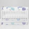 Bumperless Crib Set with Modern Skirt and Scalloped Rail Covers - Balloons