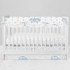 Bumperless Crib Set with Modern Skirt and Scalloped Rail Covers - Beetle Beep