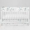 Bumperless Crib Set with Modern Skirt and Scalloped Rail Covers - Bloom Branches