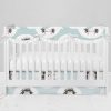 Bumperless Crib Set with Modern Skirt and Scalloped Rail Covers - Bad Hair Day