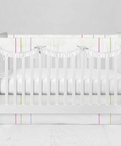 Bumperless Crib Set with Modern Skirt and Scalloped Rail Covers - Dandy Day
