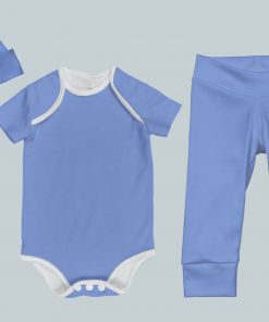 Everyday Set with Onesie, Joggers and Knotted Hat - Periwinkle