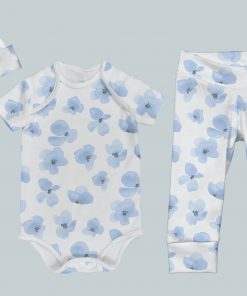 Everyday Set with Onesie, Joggers and Knotted Hat - Blue Violet