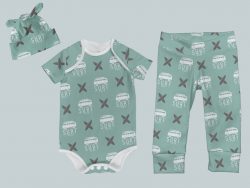 Everyday Set with Onesie, Joggers and Knotted Hat - Go Surf