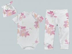 Everyday Set with Onesie, Joggers and Knotted Hat - Pretty in Pink