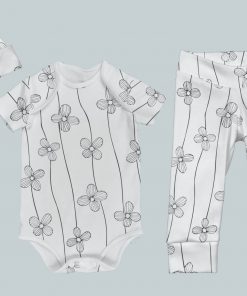 Everyday Set with Onesie, Joggers and Knotted Hat - Daisy Chain