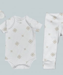 Everyday Set with Onesie, Joggers and Knotted Hat - Dainty Dots