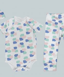 Everyday Set with Onesie, Joggers and Knotted Hat - Confetti Colors