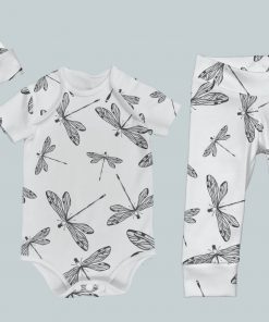 Everyday Set with Onesie, Joggers and Knotted Hat - Dragonfly Ink