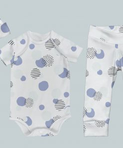 Everyday Set with Onesie, Joggers and Knotted Hat - Spots & Dots