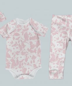 Everyday Set with Onesie, Joggers and Knotted Hat - Pink & Pretty