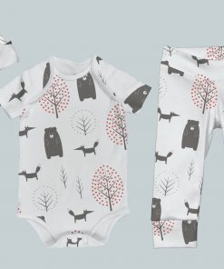 Everyday Set with Onesie, Joggers and Knotted Hat - Wild Woods