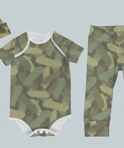 Everyday Set with Onesie, Joggers and Knotted Hat - Skate Camo
