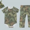 Everyday Set with Onesie, Joggers and Knotted Hat - Camo Fish