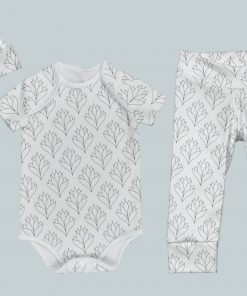 Everyday Set with Onesie, Joggers and Knotted Hat - Criss Cross Bloom