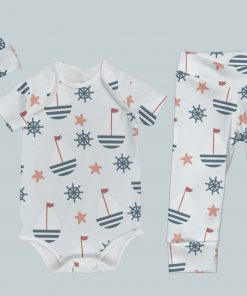 Everyday Set with Onesie, Joggers and Knotted Hat - Sail & Star