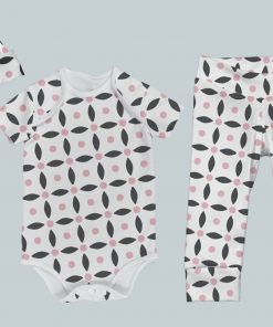 Everyday Set with Onesie, Joggers and Knotted Hat - Diner Dots